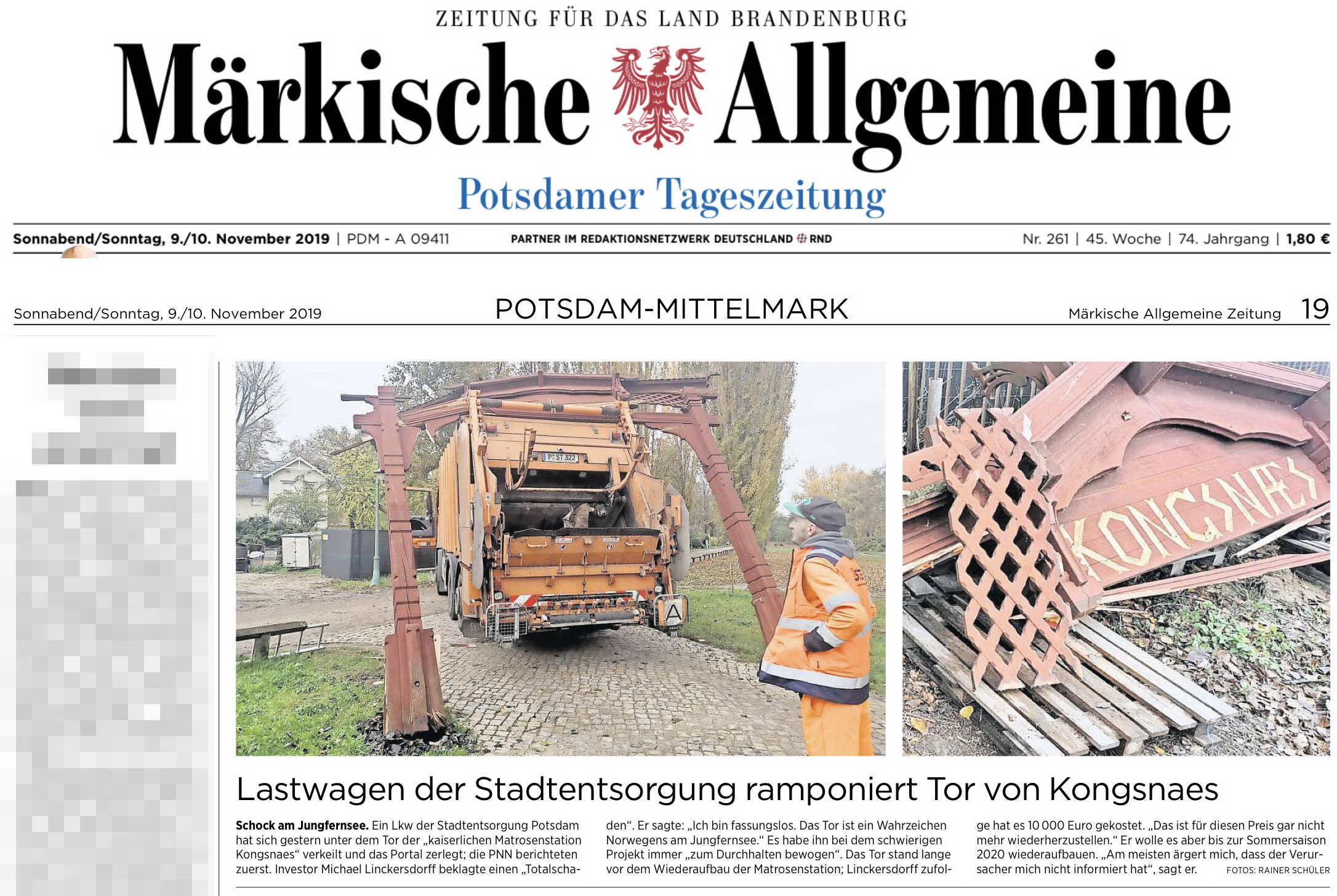 Maerkische Allgemeine Zeitung 09.11.2019