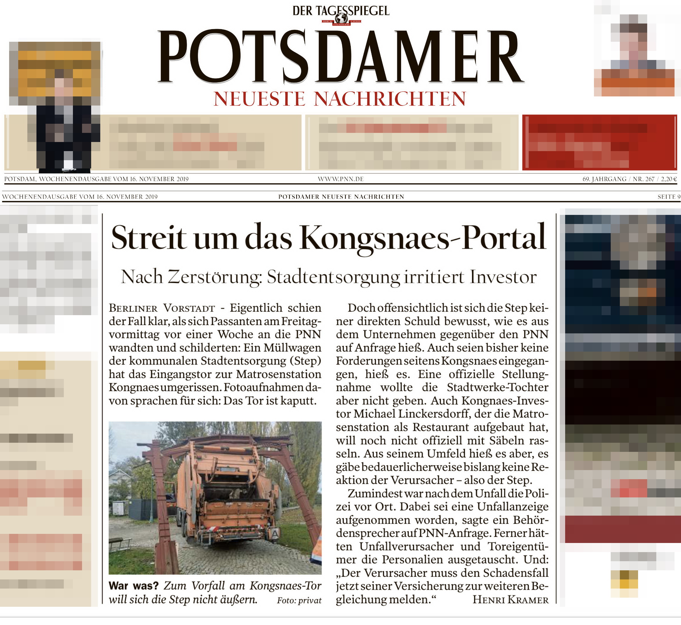 Potsdamer Neueste Nachrichten 16.11.2019