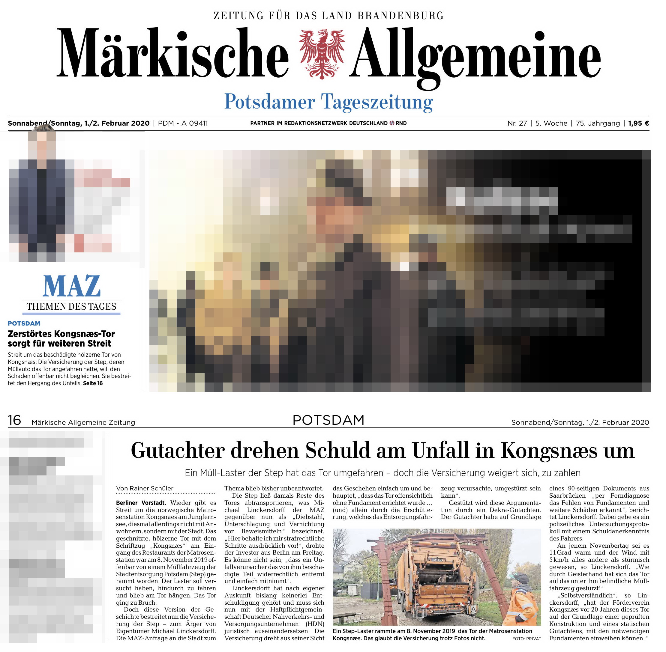 Maerkische Allgemeine Zeitung 01.02.2020