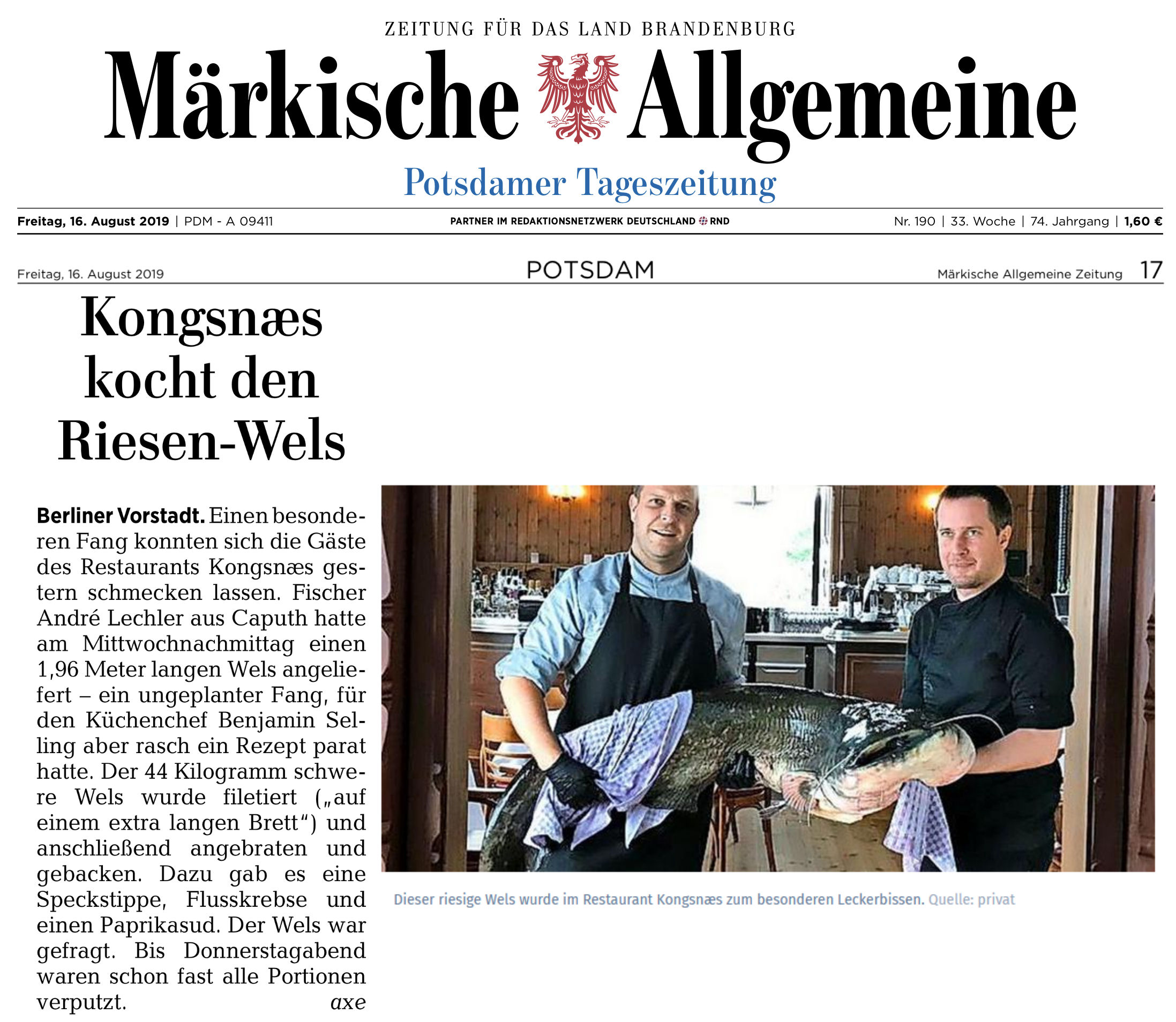 Maerkische Allgemeine Zeitung 16.08.2019