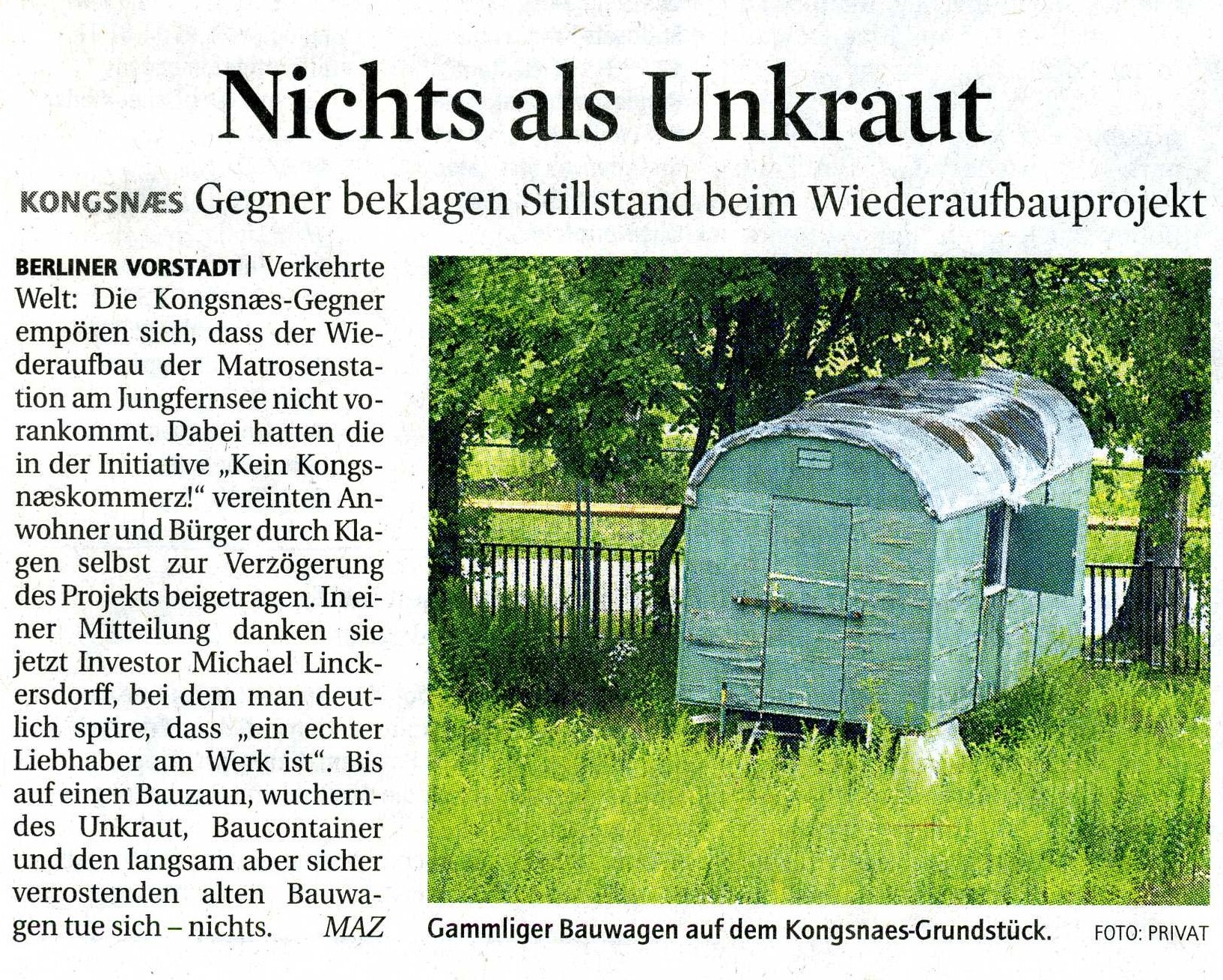 Märkische Allgemeine 30.07.2011
