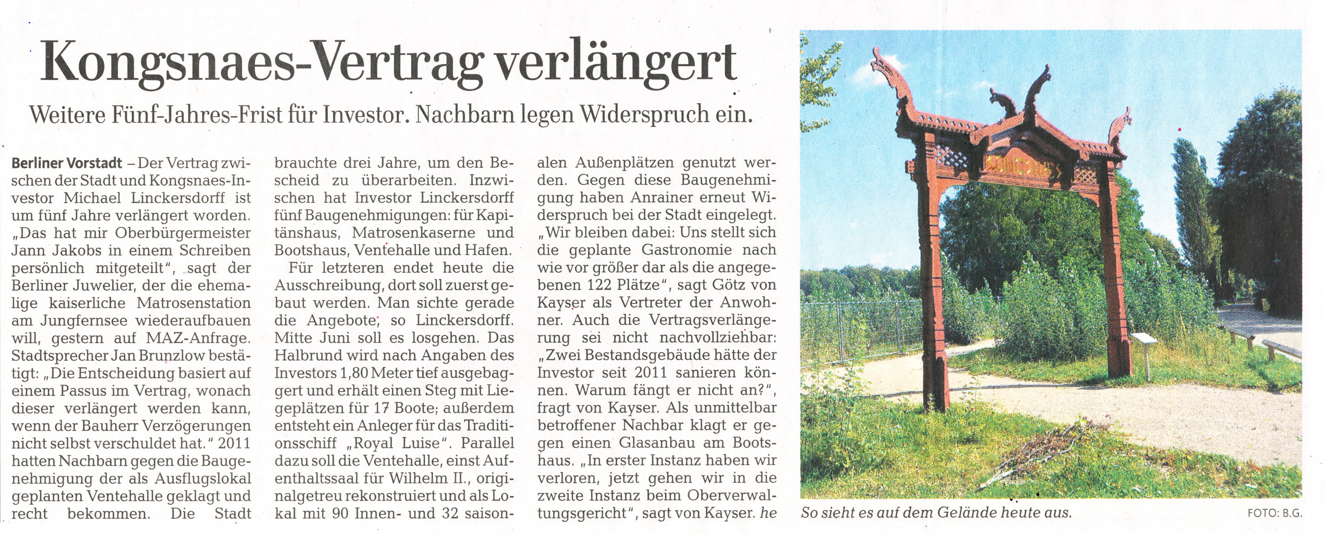 Mrkische Allgemeine Zeitung - 15.05.2014