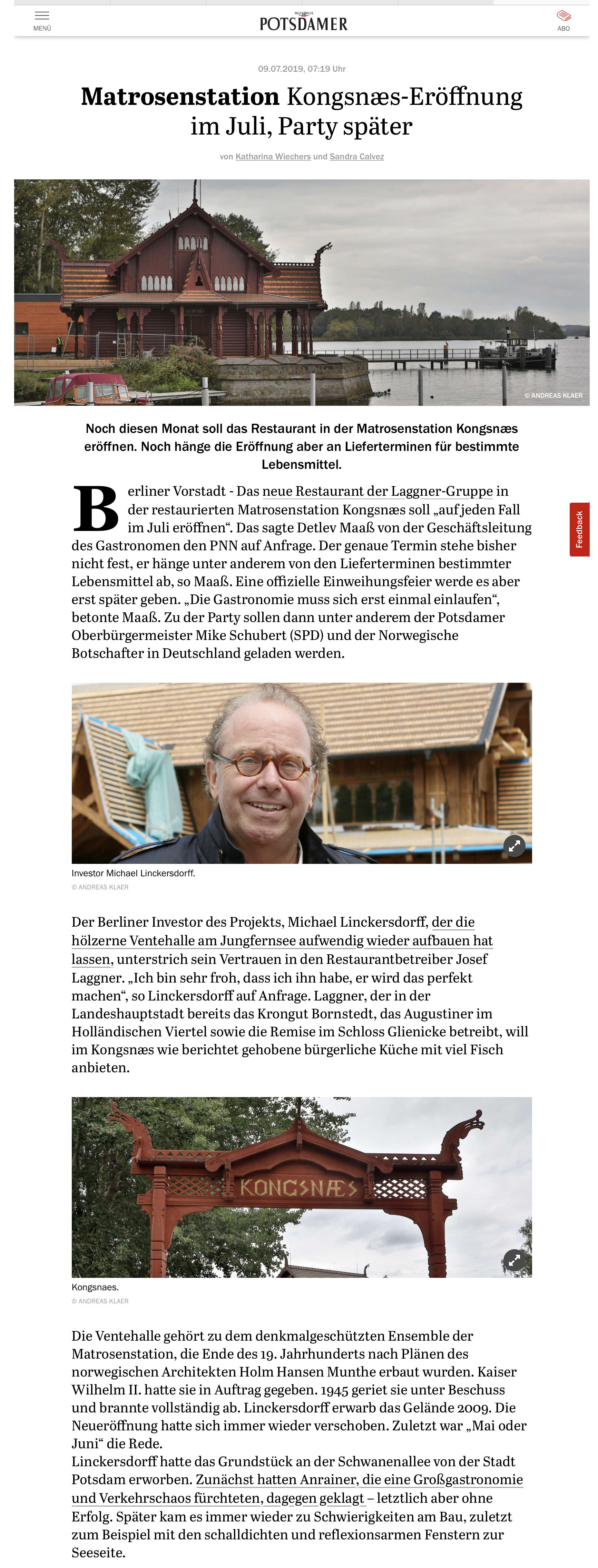 Potsdamer Neueste Nachrichten (Online) 09.07.2019