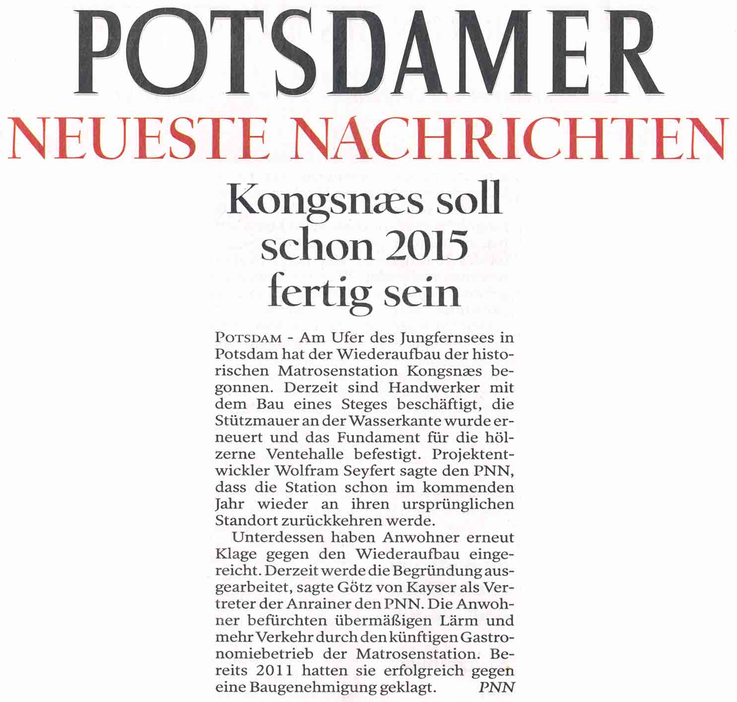 Potsdamer Neue Nachrichten - 01.09.2014
