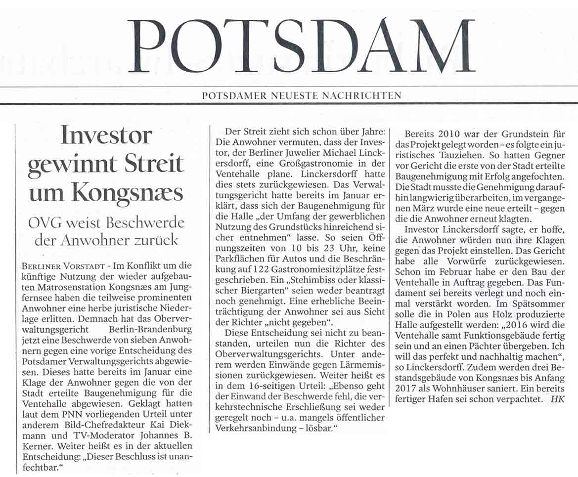 Potsdamer Neue Nachrichten - 06.06.2015