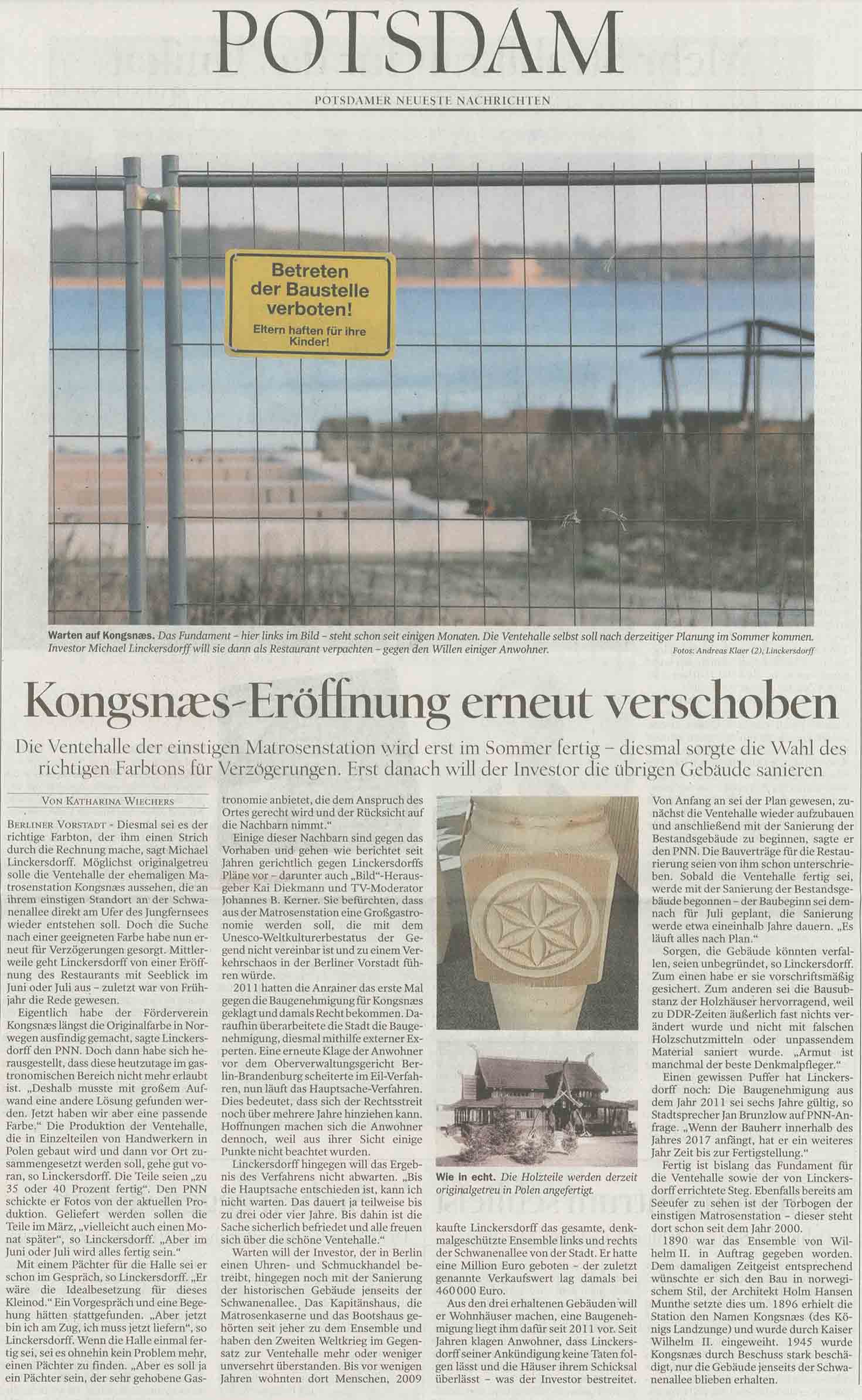 Potsdamer Neue Nachrichten - 16.02.2016